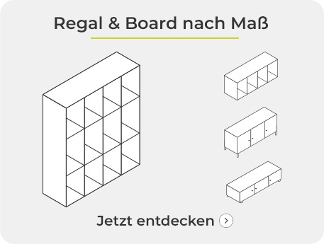 Konfiguration von verschiedenen Regalen und Boards nach Maß
