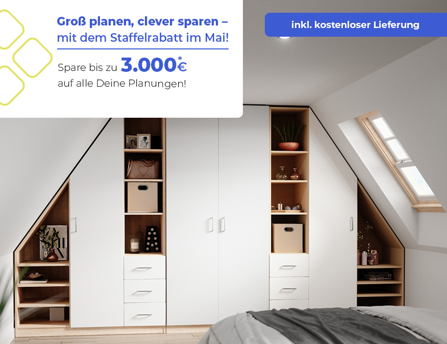 Schrankwand in Beige