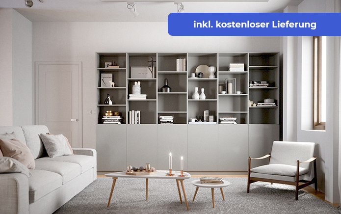 creme Dachschrägenschrank