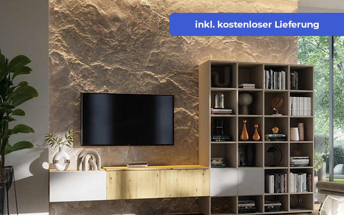 creme Dachschrägenschrank