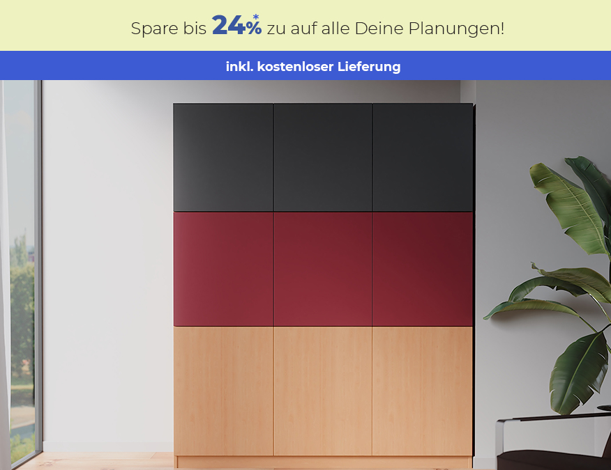 Ankleide mit Eckschränken und Schrank mit Schräge rechts in Beige