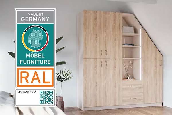 Dachschrägenschrank und Siegel Möbel Made in Germany