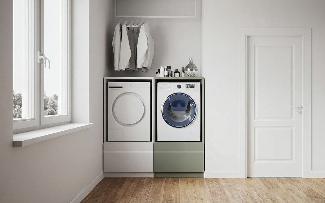 Schrank für Waschmaschine – frei konfigurierbar